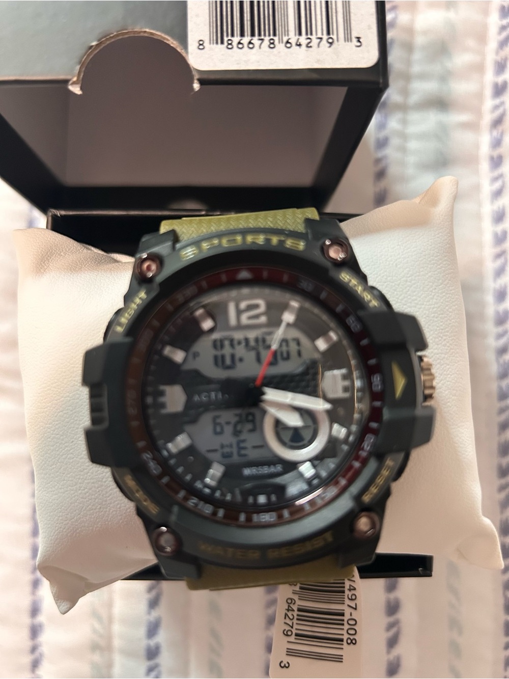 Green and Black Digital-Analog Sports Watch by Activa